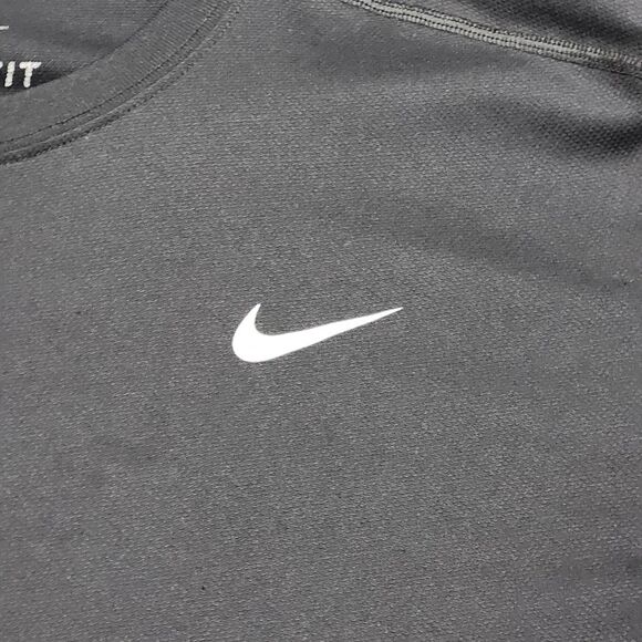Nike Shirt Mens XL Black Gray Dri-FIT Athletic Running Performance Workout Tee - Picture 3 of 12